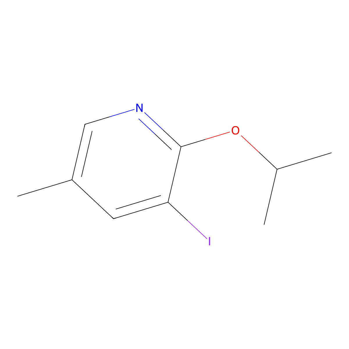 3-Iodo-2-isopropoxy-5-methylpyridine molecular structure, CAS 2918852-25-0