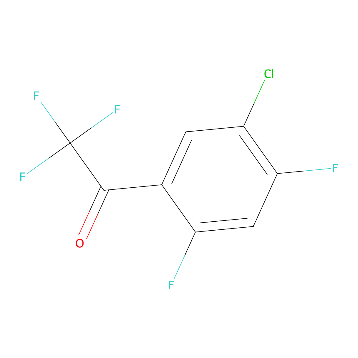 1-(5-Chloro-2,4-difluorophenyl)-2,2,2-trifluoroethanone molecular structure, CAS 2918852-43-2