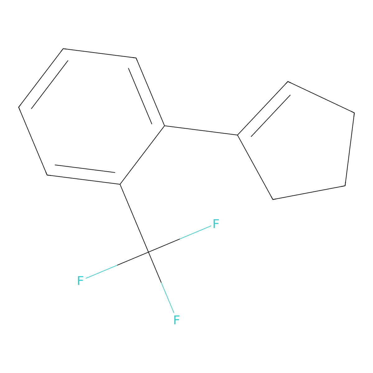 1-(Cyclopent-1-en-1-yl)-2-(trifluoromethyl)benzene molecular structure, CAS 2918852-47-6