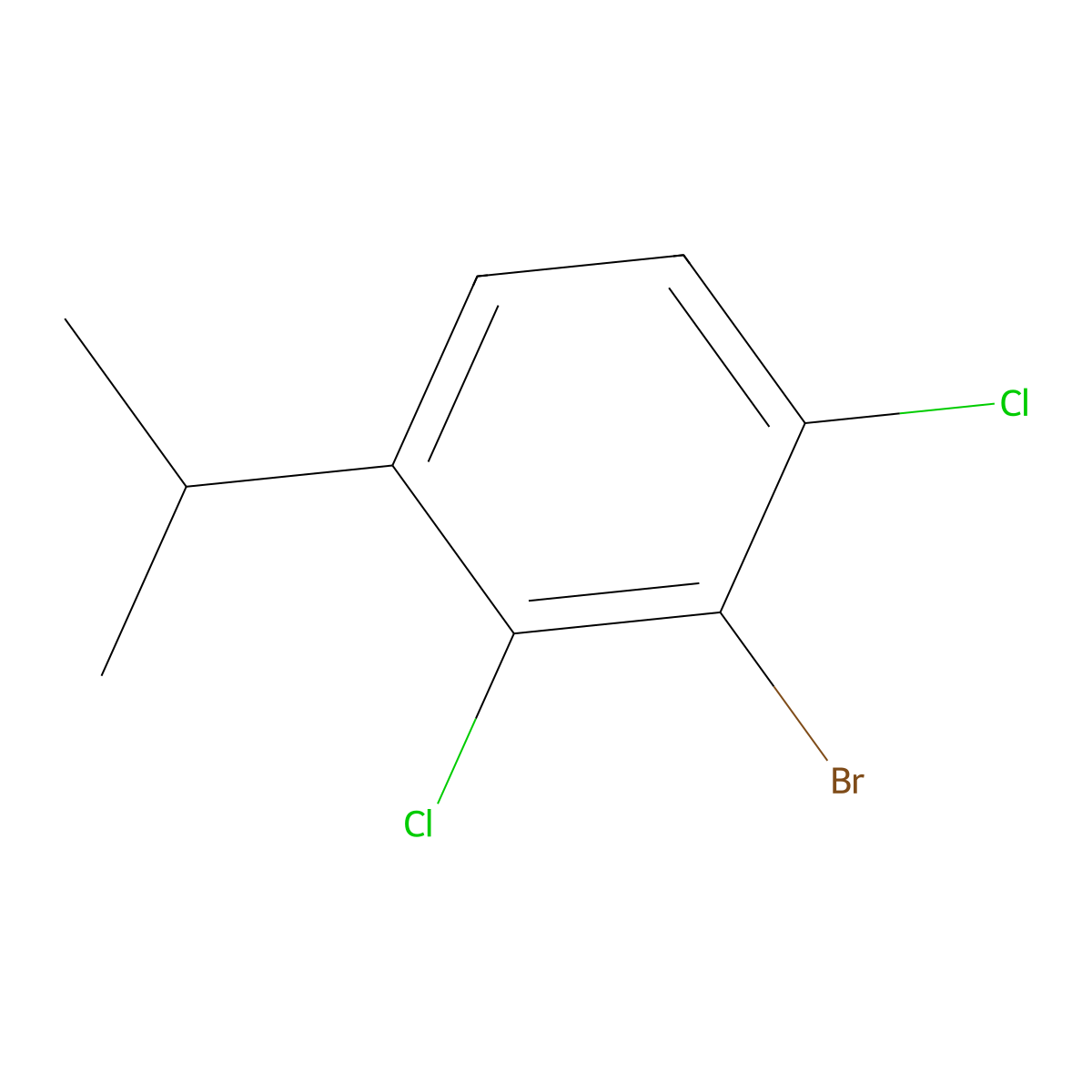 2-Bromo-1,3-dichloro-4-isopropylbenzene molecular structure, CAS 2918852-83-0