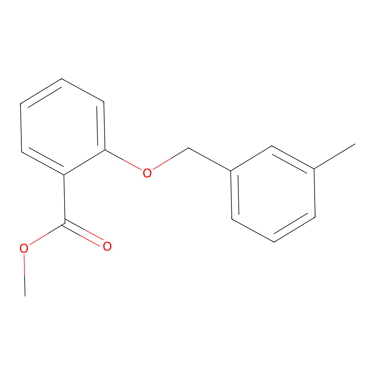 Methyl 2-((3-methylbenzyl)oxy)benzoate molecular structure, CAS 2918853-09-3
