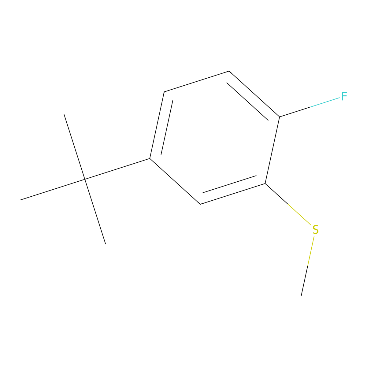 (5-(Tert-butyl)-2-fluorophenyl)(methyl)sulfane molecular structure, CAS 2918854-19-8