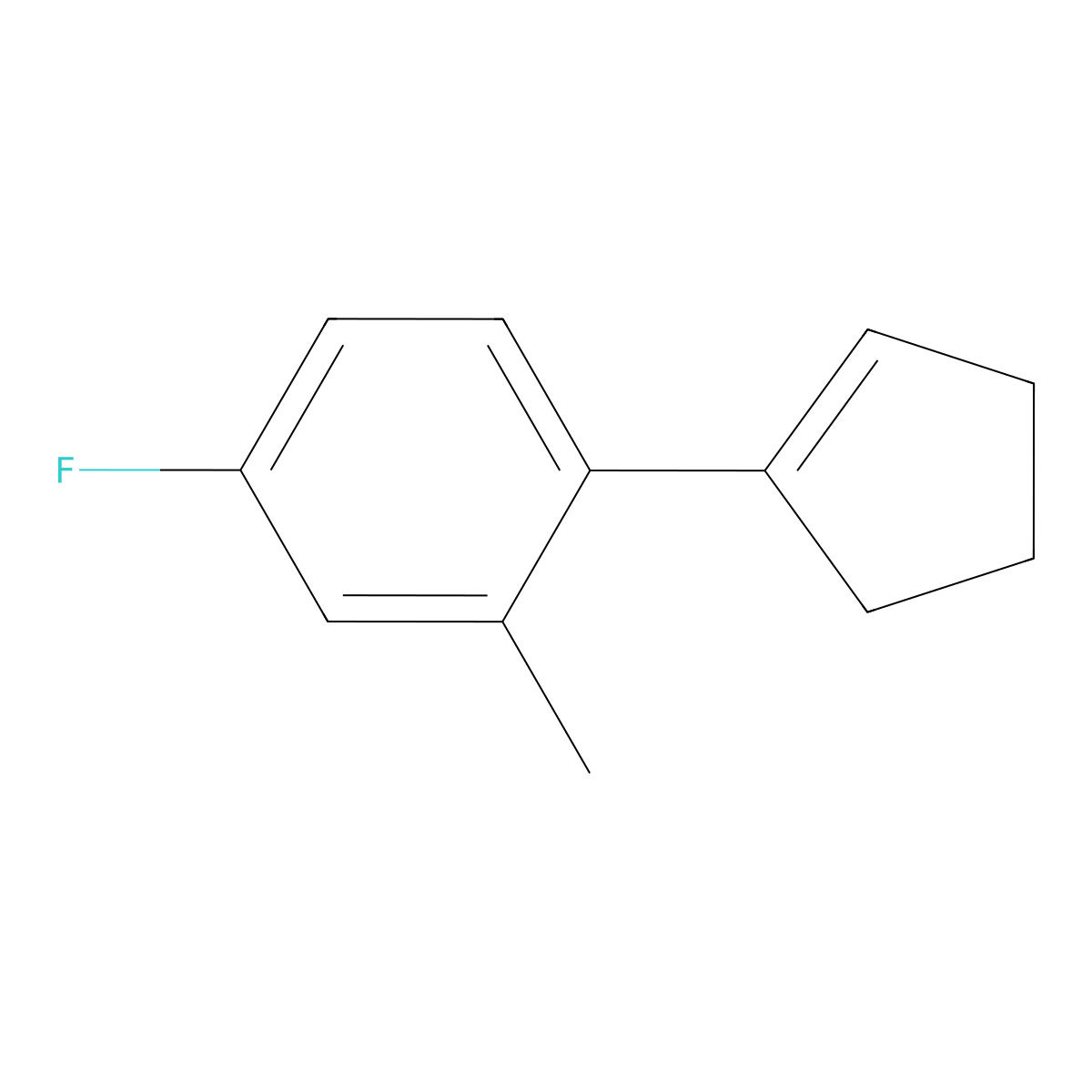 1-(Cyclopent-1-en-1-yl)-4-fluoro-2-methylbenzene molecular structure, CAS 2918854-30-3