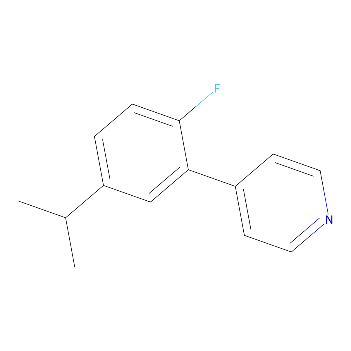 4-(2-Fluoro-5-isopropylphenyl)pyridine molecular structure, CAS 2918854-68-7