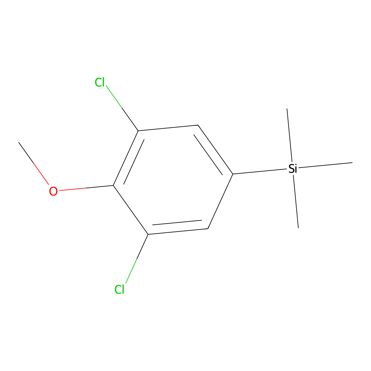 (3,5-Dichloro-4-methoxyphenyl)trimethylsilane molecular structure, CAS 2918855-04-4