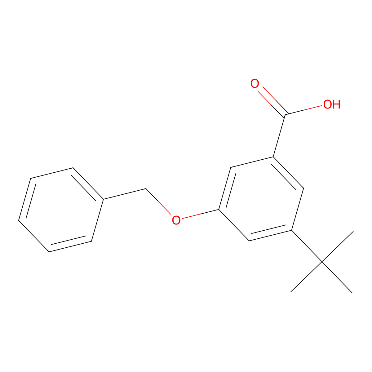 3-(Benzyloxy)-5-(tert-butyl)benzoic acid molecular structure, CAS 2918855-17-9