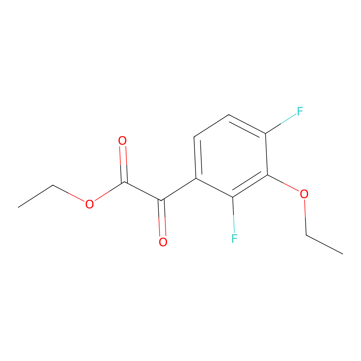 Ethyl 2-(3-ethoxy-2,4-difluorophenyl)-2-oxoacetate molecular structure, CAS 2918855-18-0