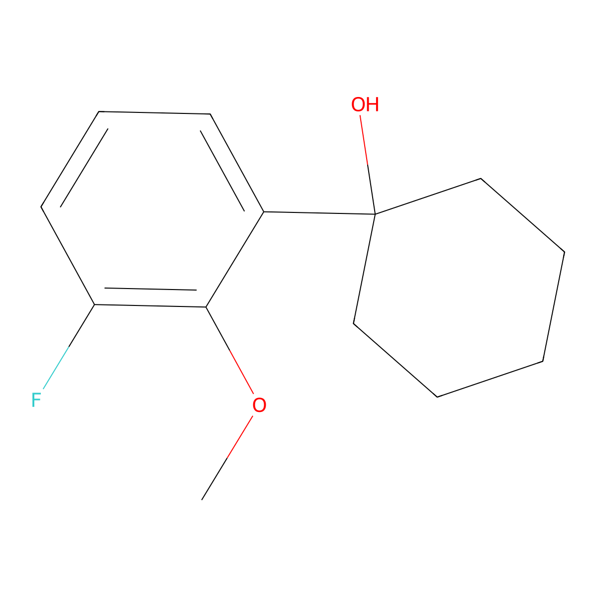 1-(3-Fluoro-2-methoxyphenyl)cyclohexanol molecular structure, CAS 2918855-25-9