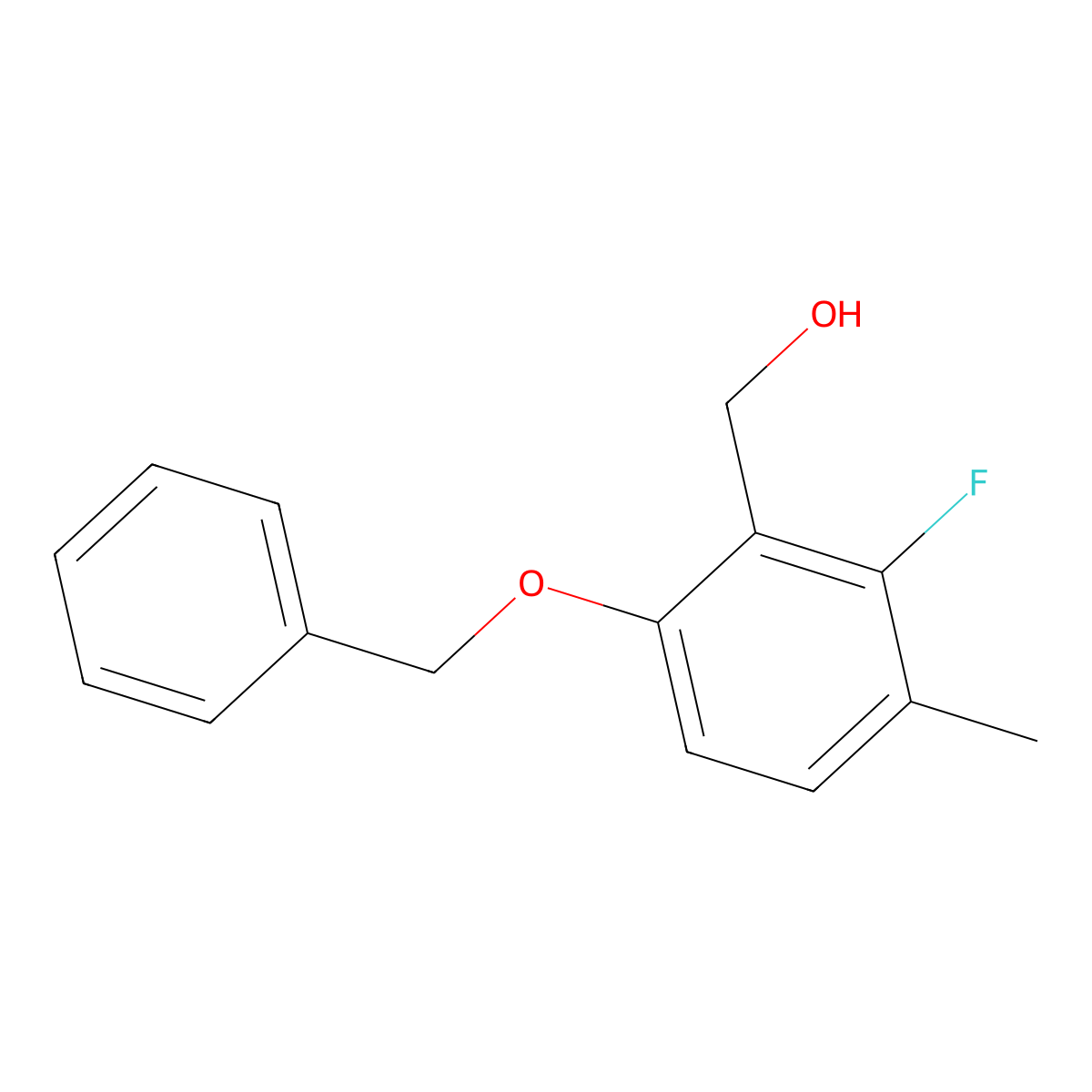 (6-(BenZyloxy)-2-fluoro-3-methylphenyl)methanol molecular structure, CAS 2918855-98-6