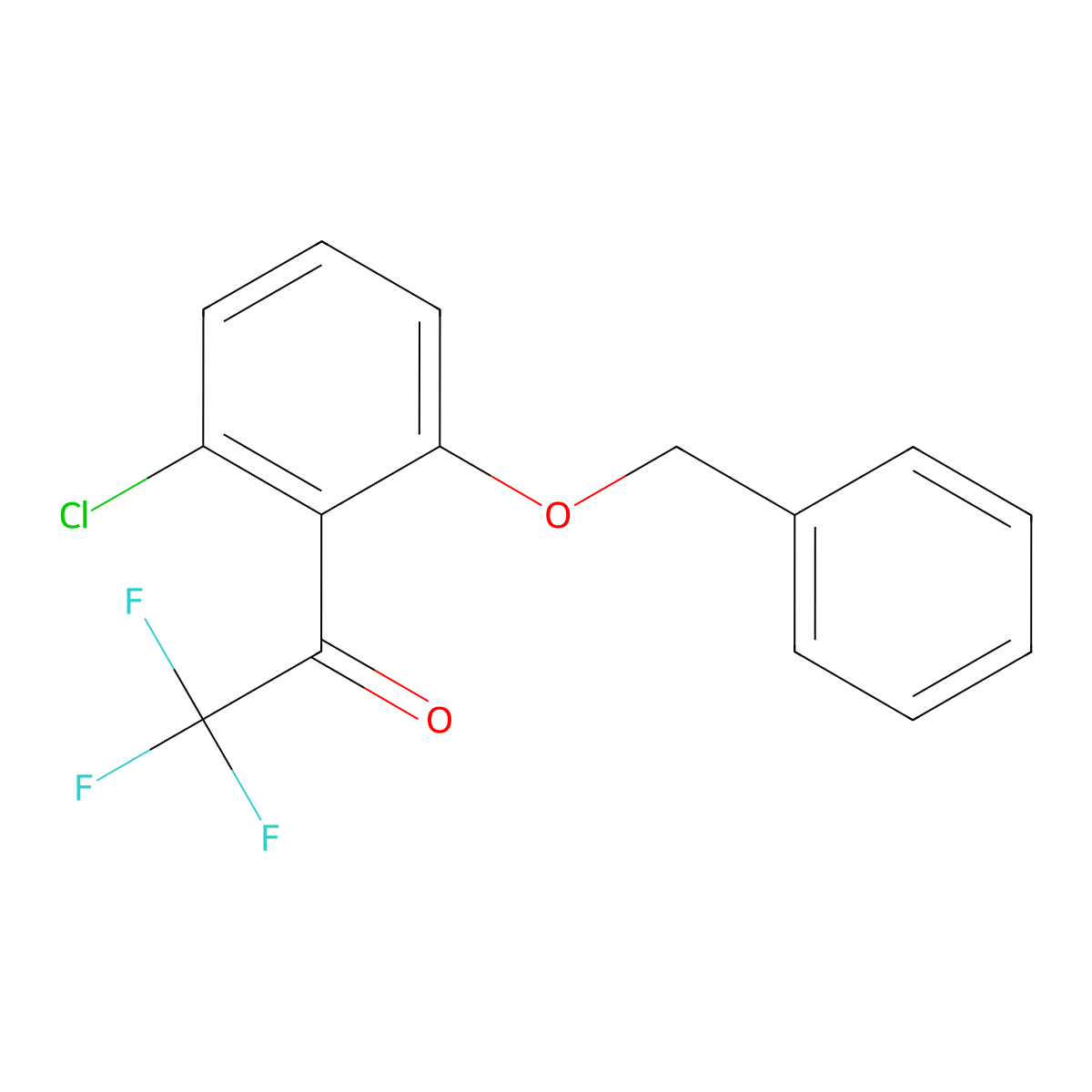 1-(2-(Benzyloxy)-6-chlorophenyl)-2,2,2-trifluoroethanone molecular structure, CAS 2918856-05-8