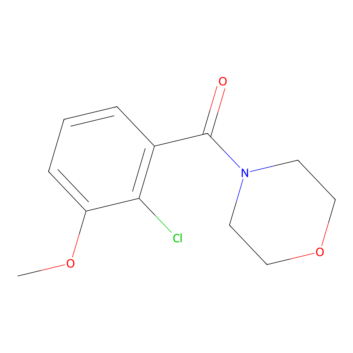 (2-Chloro-3-methoxyphenyl)(morpholino)methanone molecular structure, CAS 2918856-17-2