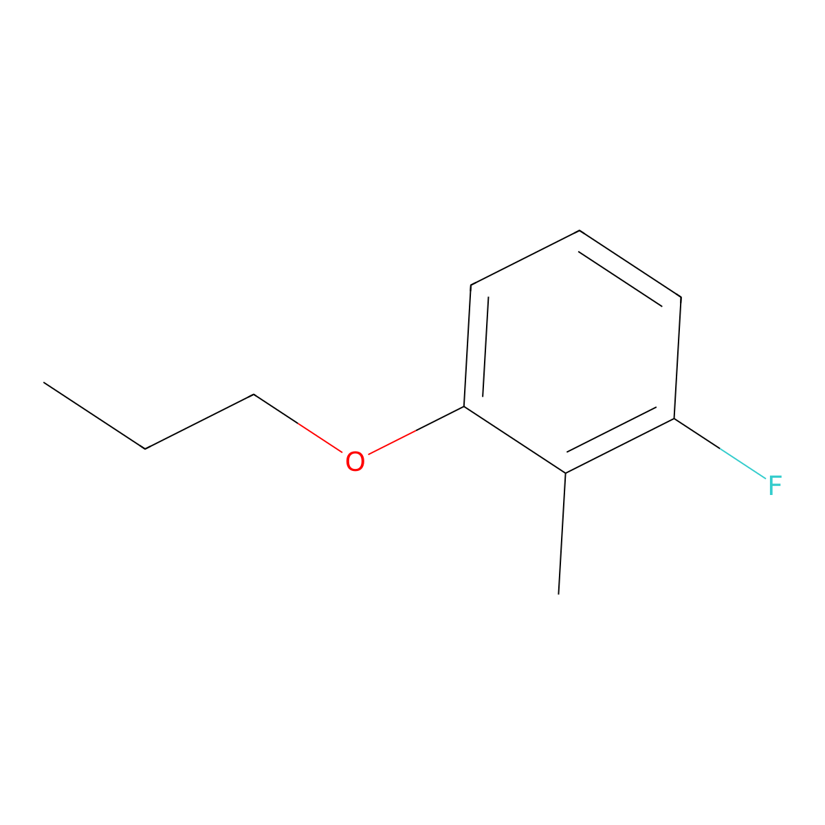 1-Fluoro-2-methyl-3-propoxybenzene molecular structure, CAS 2918856-38-7