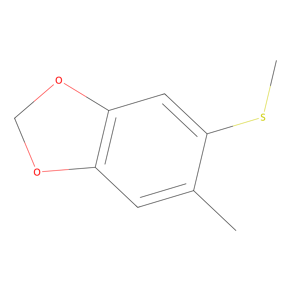 5-Methyl-6-(methylthio)benzo[d][1,3]dioxole molecular structure, CAS 2918857-15-3
