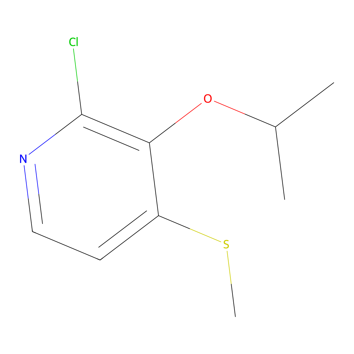 2-Chloro-3-isopropoxy-4-(methylthio)pyridine molecular structure, CAS 2918857-20-0