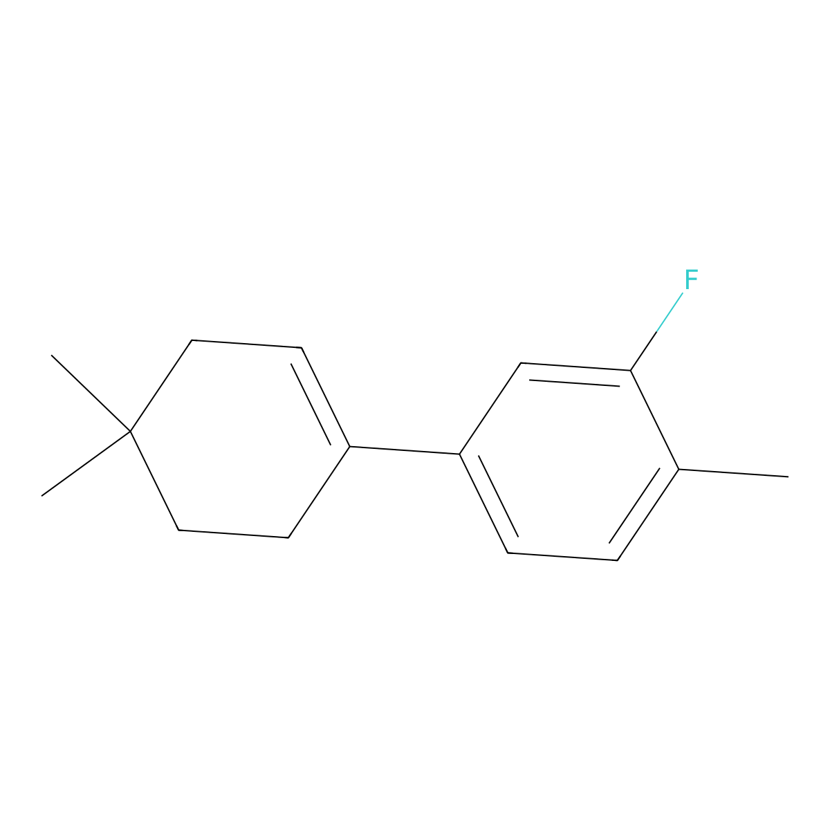 3'-Fluoro-4,4,4'-trimethyl-2,3,4,5-tetrahydro-1,1'-biphenyl molecular structure, CAS 2918857-29-9