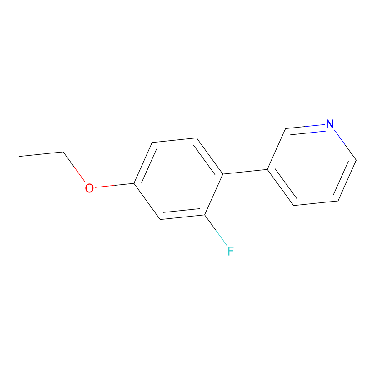 3-(4-Ethoxy-2-fluorophenyl)pyridine molecular structure, CAS 2918857-51-7