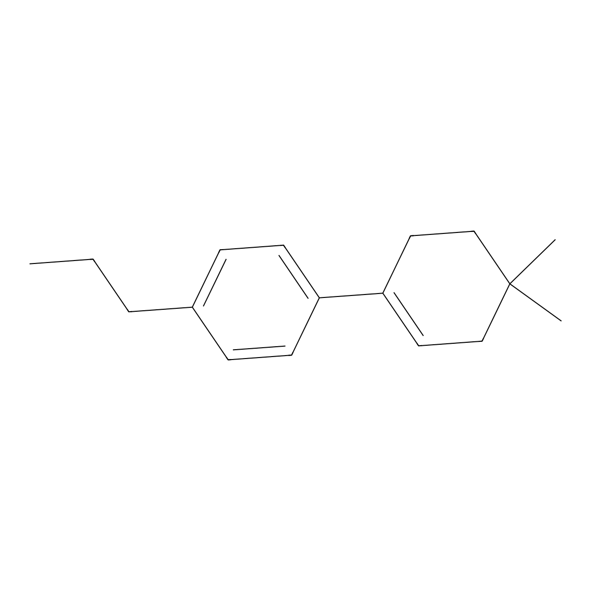 4,4-Dimethyl-4'-propyl-2,3,4,5-tetrahydro-1,1'-biphenyl molecular structure, CAS 2918857-78-8