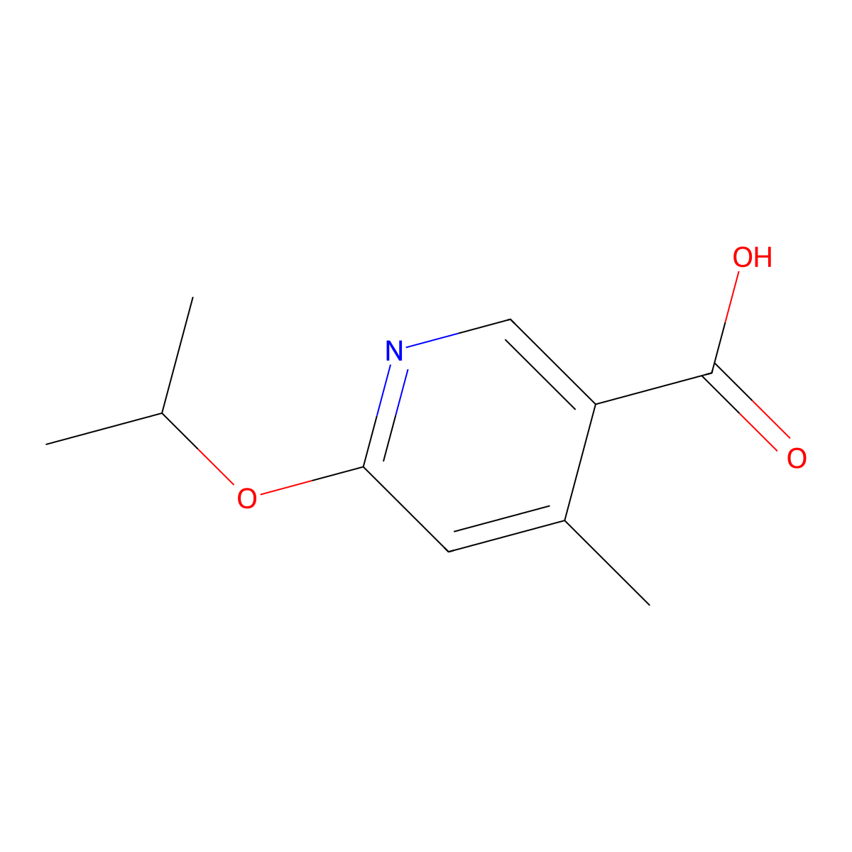 6-Isopropoxy-4-methylnicotinic acid molecular structure, CAS 2918858-17-8