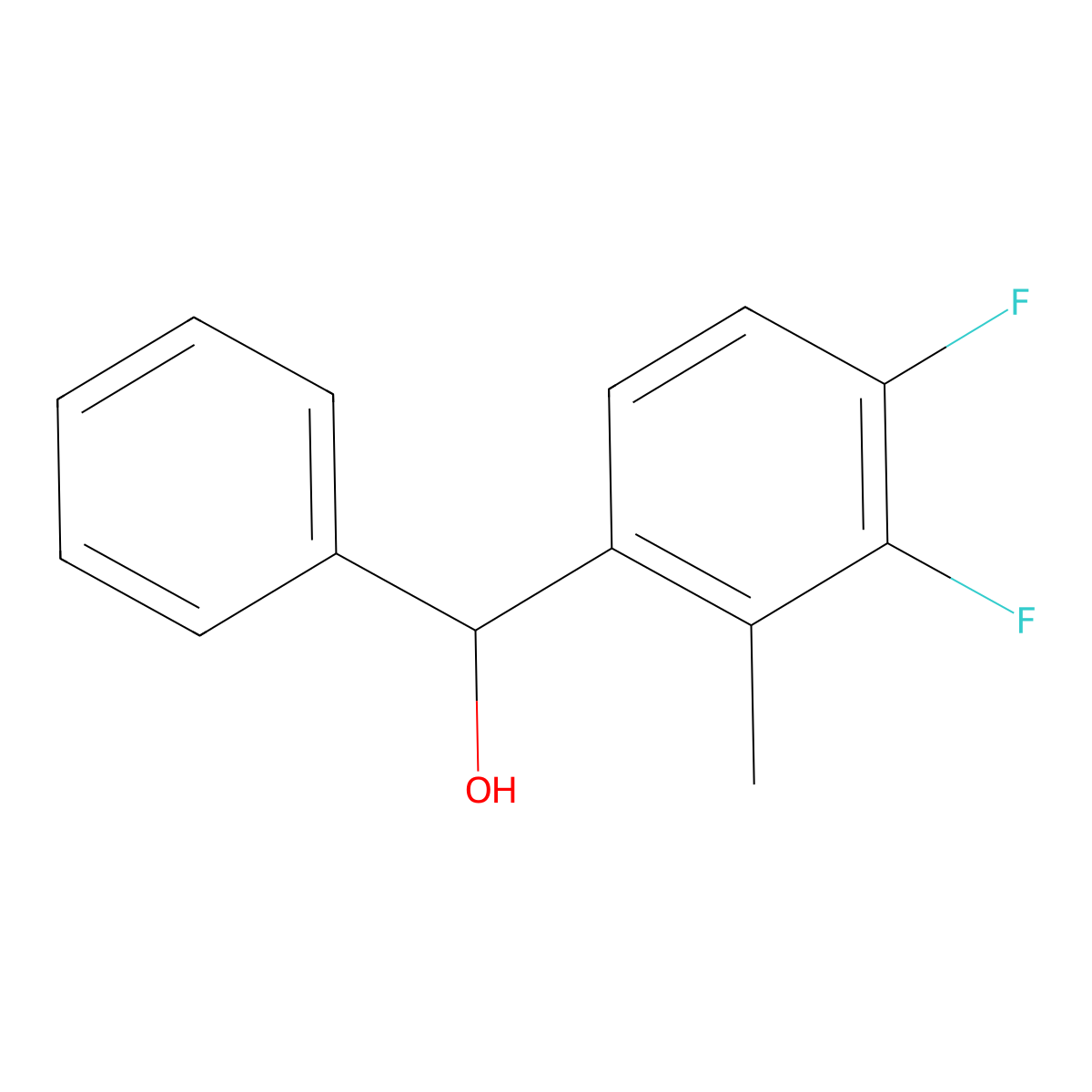 (3,4-Difluoro-2-methylphenyl)(phenyl)methanol molecular structure, CAS 2918858-58-7