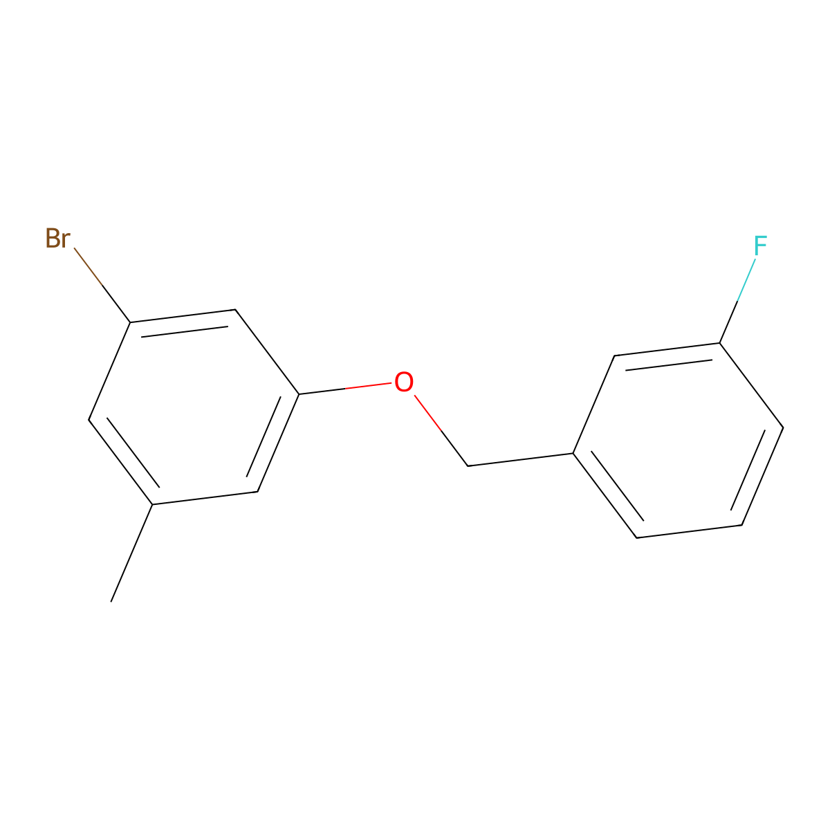 1-Bromo-3-((3-fluorobenzyl)oxy)-5-methylbenzene molecular structure, CAS 2918858-61-2