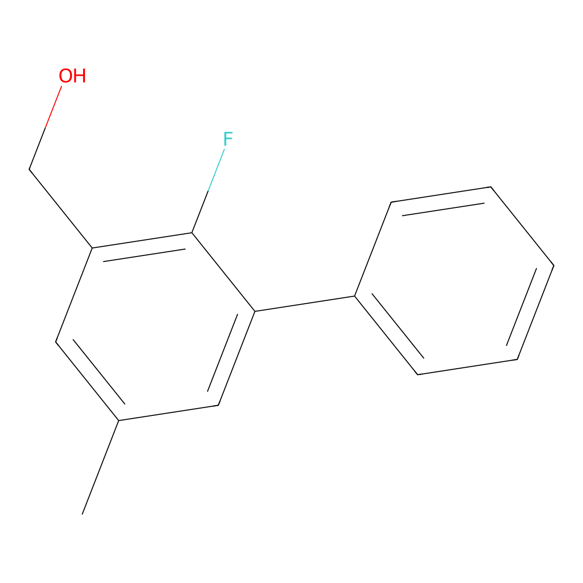(2-Fluoro-5-methyl-[1,1'-biphenyl]-3-yl)methanol molecular structure, CAS 2918859-34-2