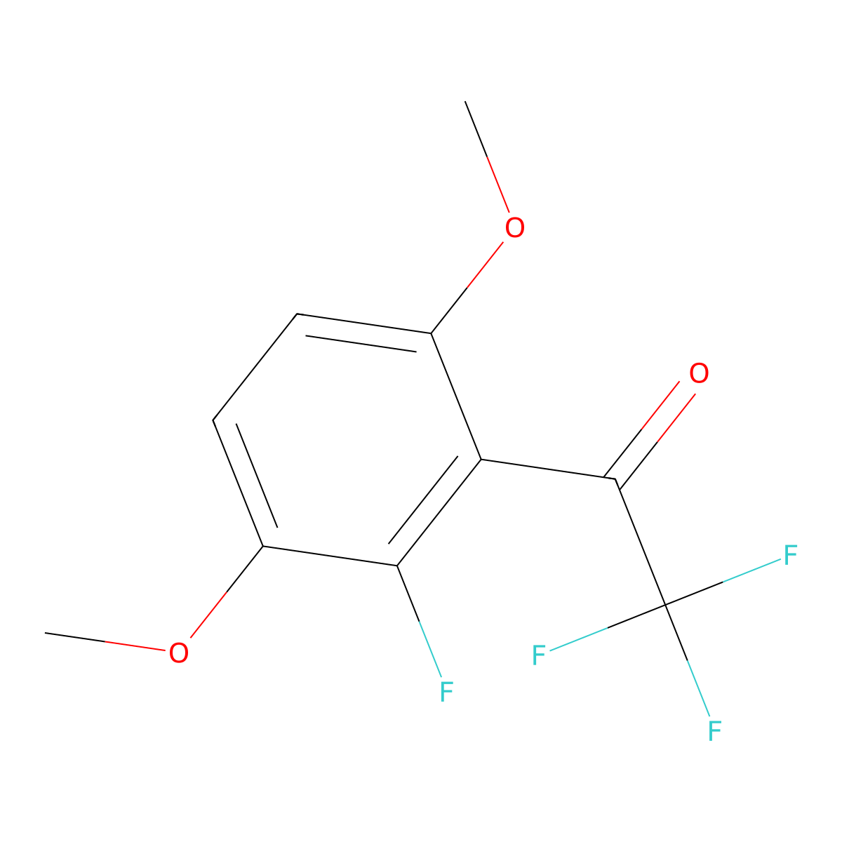 2,2,2-Trifluoro-1-(2-fluoro-3,6-dimethoxyphenyl)ethanone molecular structure, CAS 2918859-53-5