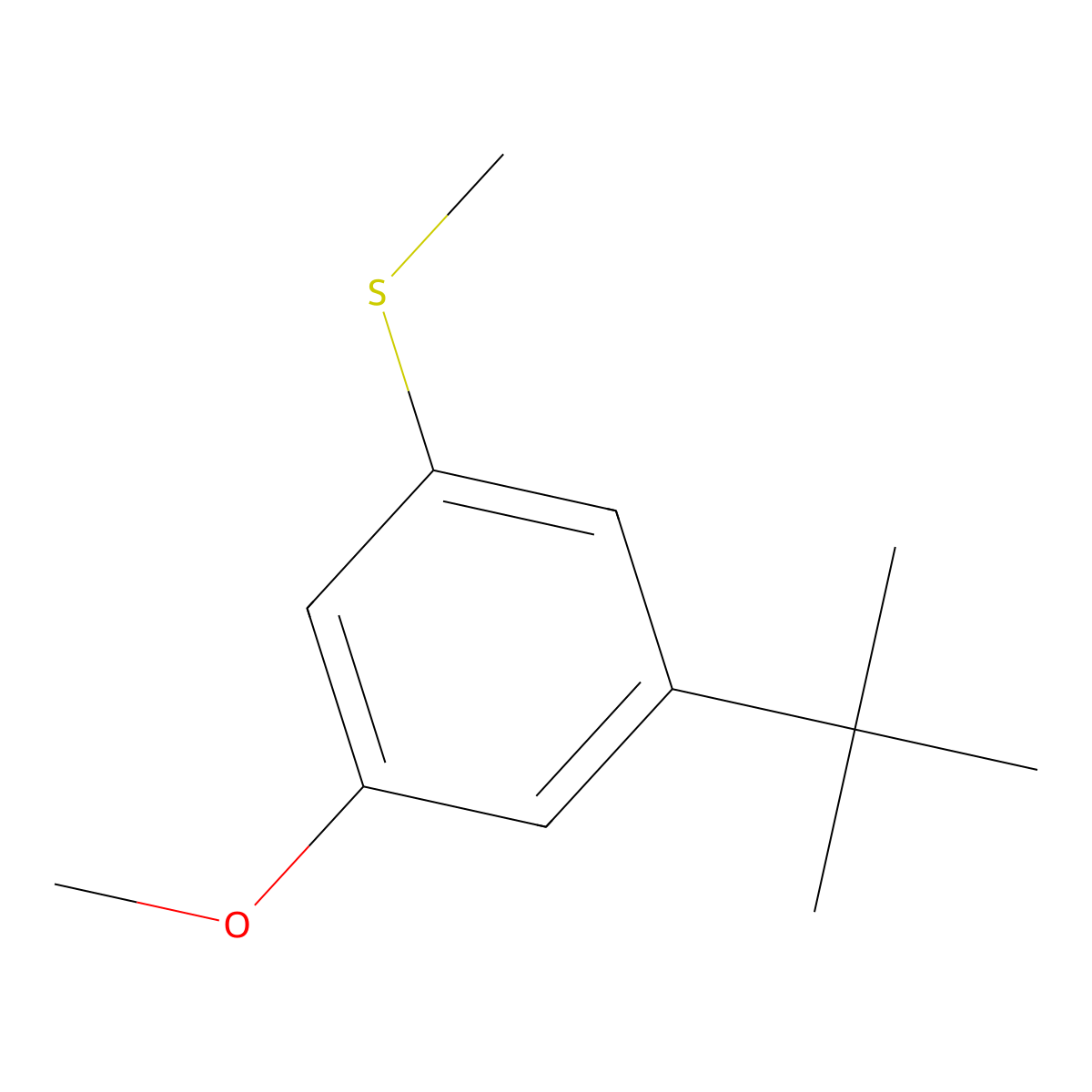 (3-(Tert-butyl)-5-methoxyphenyl)(methyl)sulfane molecular structure, CAS 2918860-14-5