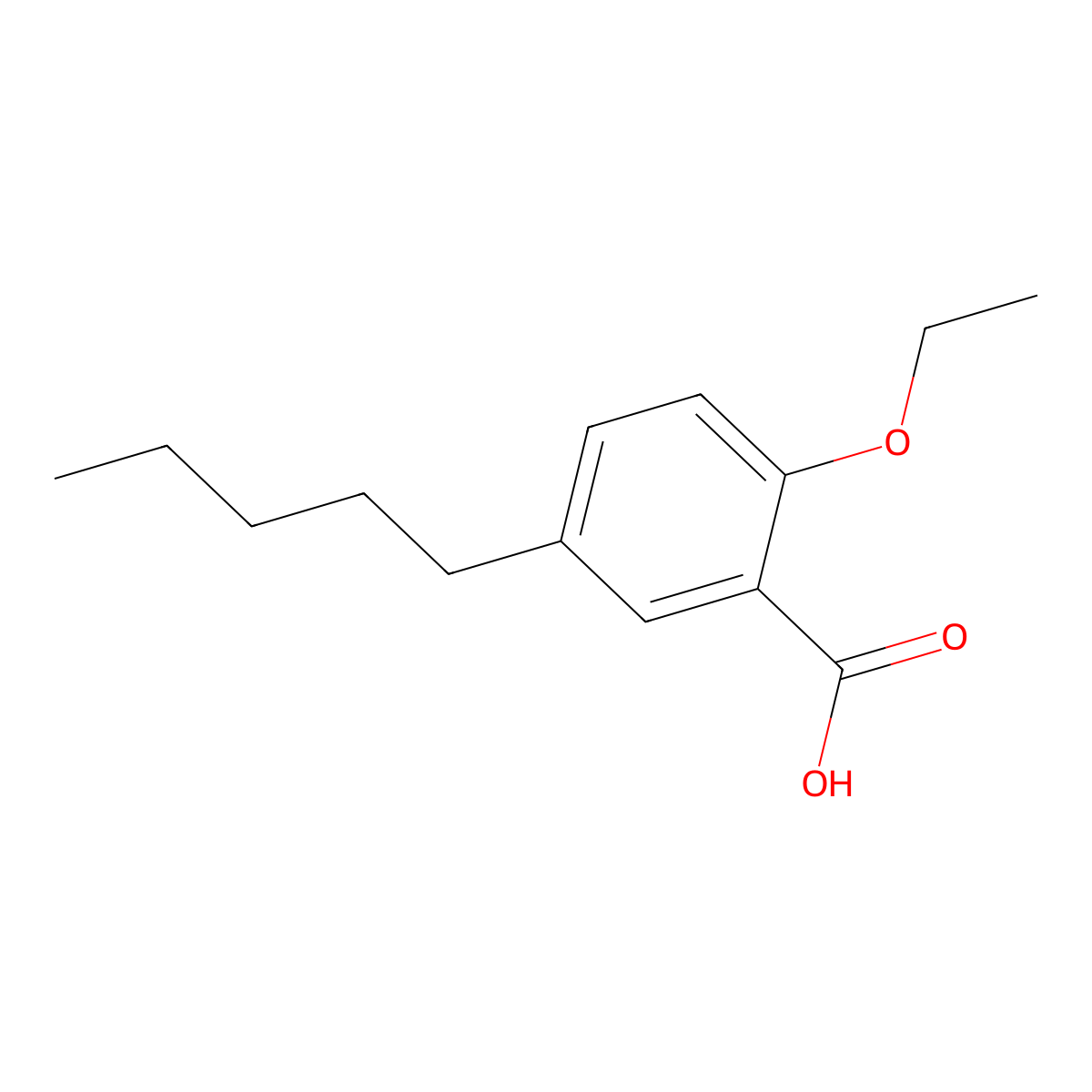2-Ethoxy-5-pentylbenzoic acid molecular structure, CAS 2918860-82-7