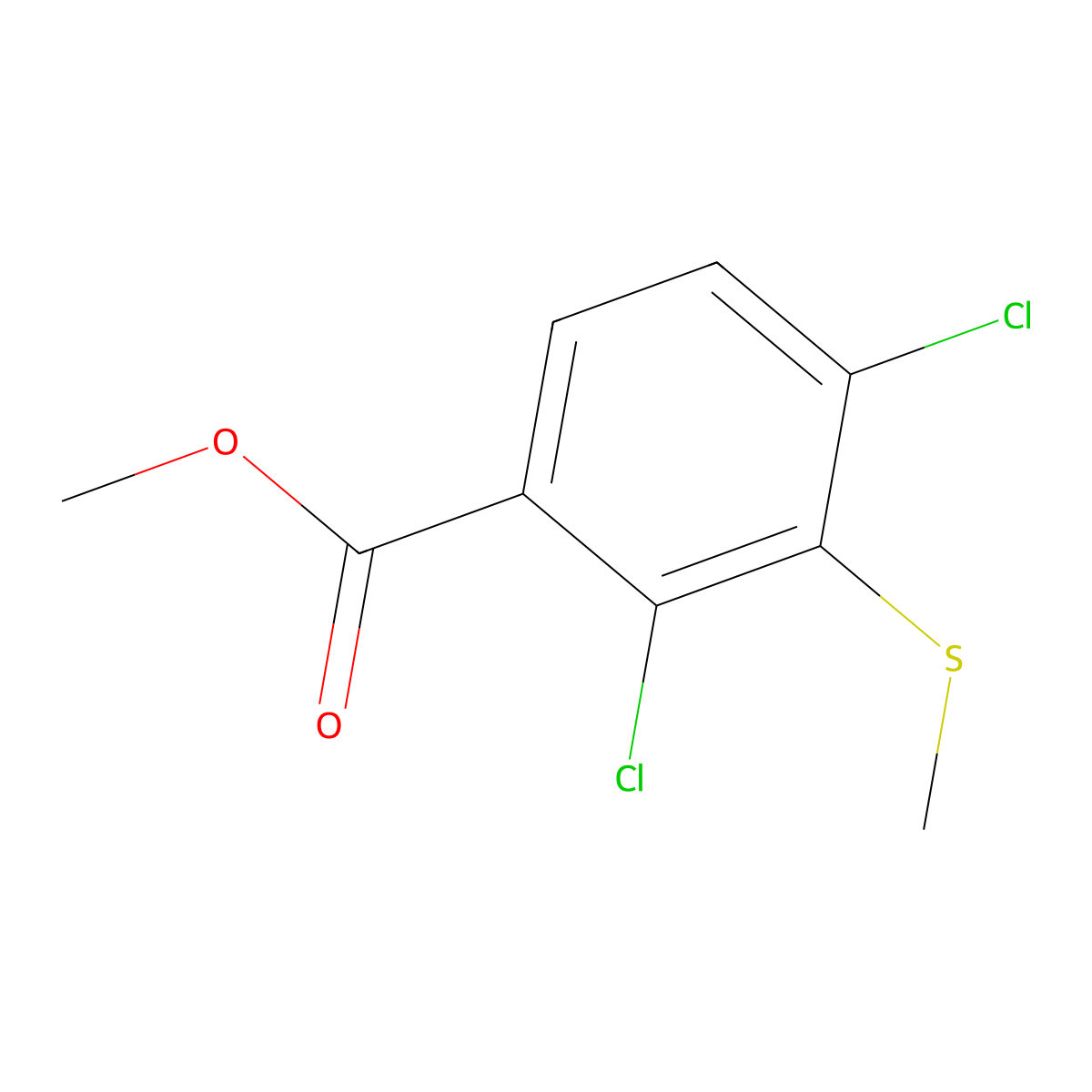 Methyl 2,4-dichloro-3-(methylthio)benzoate molecular structure, CAS 2918860-99-6
