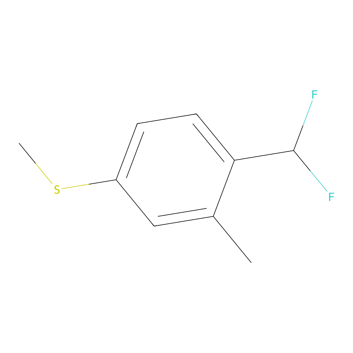 (4-(Difluoromethyl)-3-methylphenyl)(methyl)sulfane molecular structure, CAS 2918861-91-1