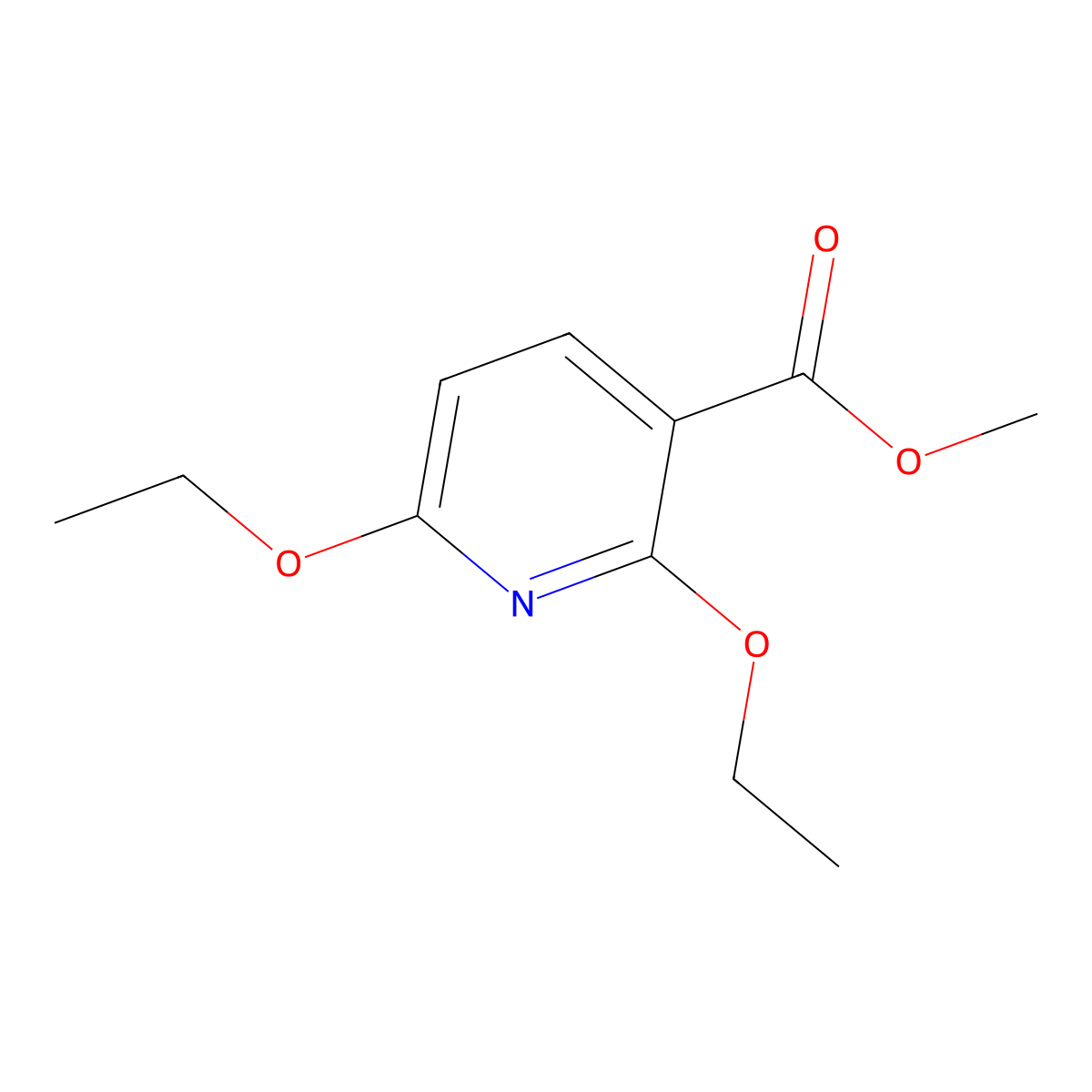 Methyl 2,6-diethoxynicotinate molecular structure, CAS 2918862-48-1