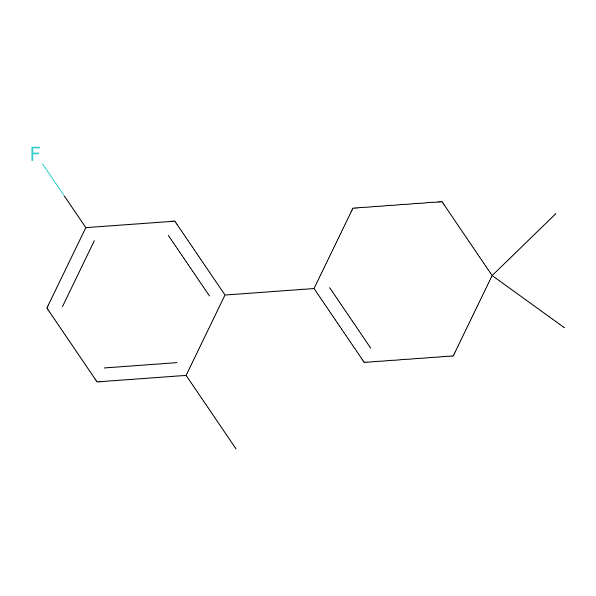 5'-Fluoro-2',4,4-trimethyl-2,3,4,5-tetrahydro-1,1'-biphenyl molecular structure, CAS 2918862-78-7