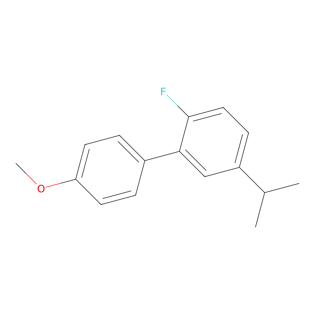 2-Fluoro-5-isopropyl-4'-methoxy-1,1'-biphenyl molecular structure, CAS 2918862-96-9