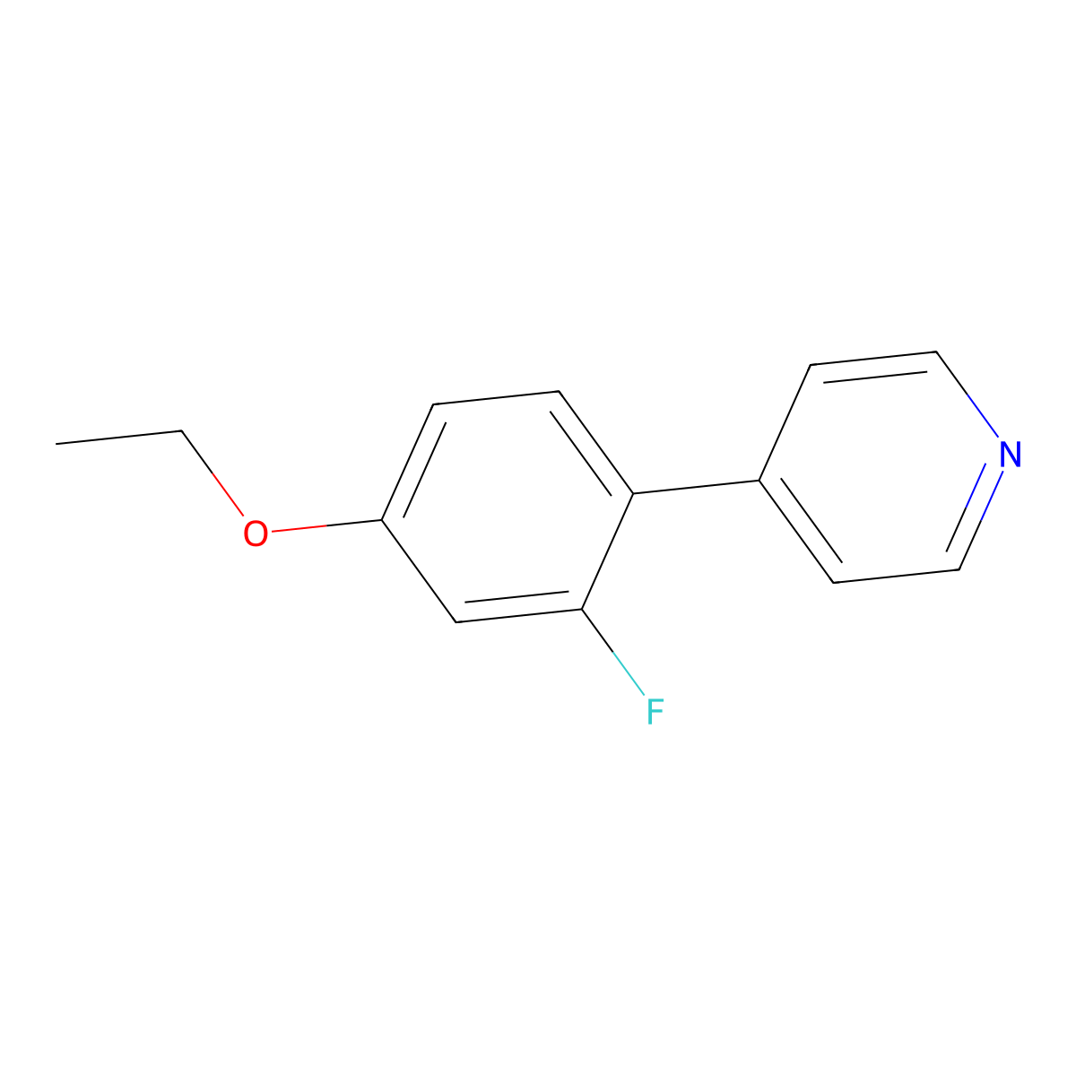 4-(4-Ethoxy-2-fluorophenyl)pyridine molecular structure, CAS 2918863-05-3