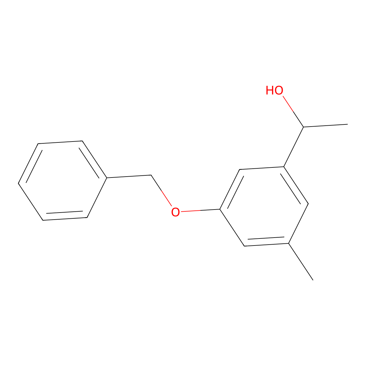 1-(3-(Benzyloxy)-5-methylphenyl)ethanol molecular structure, CAS 2918864-91-0