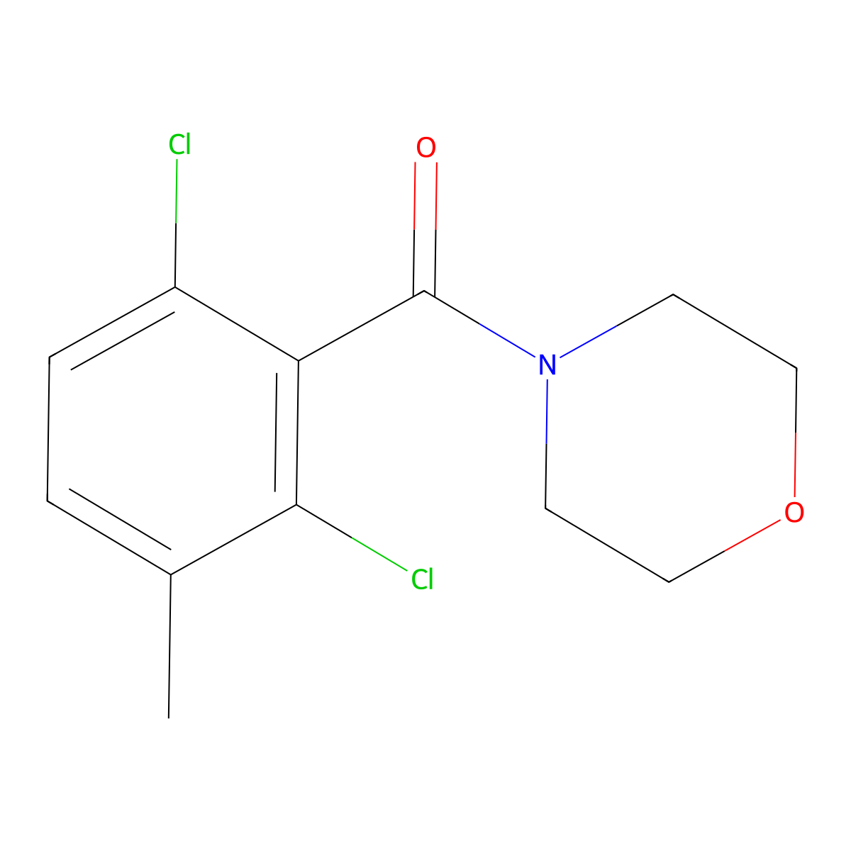 (2,6-Dichloro-3-methylphenyl)(morpholino)methanone molecular structure, CAS 2918865-51-5
