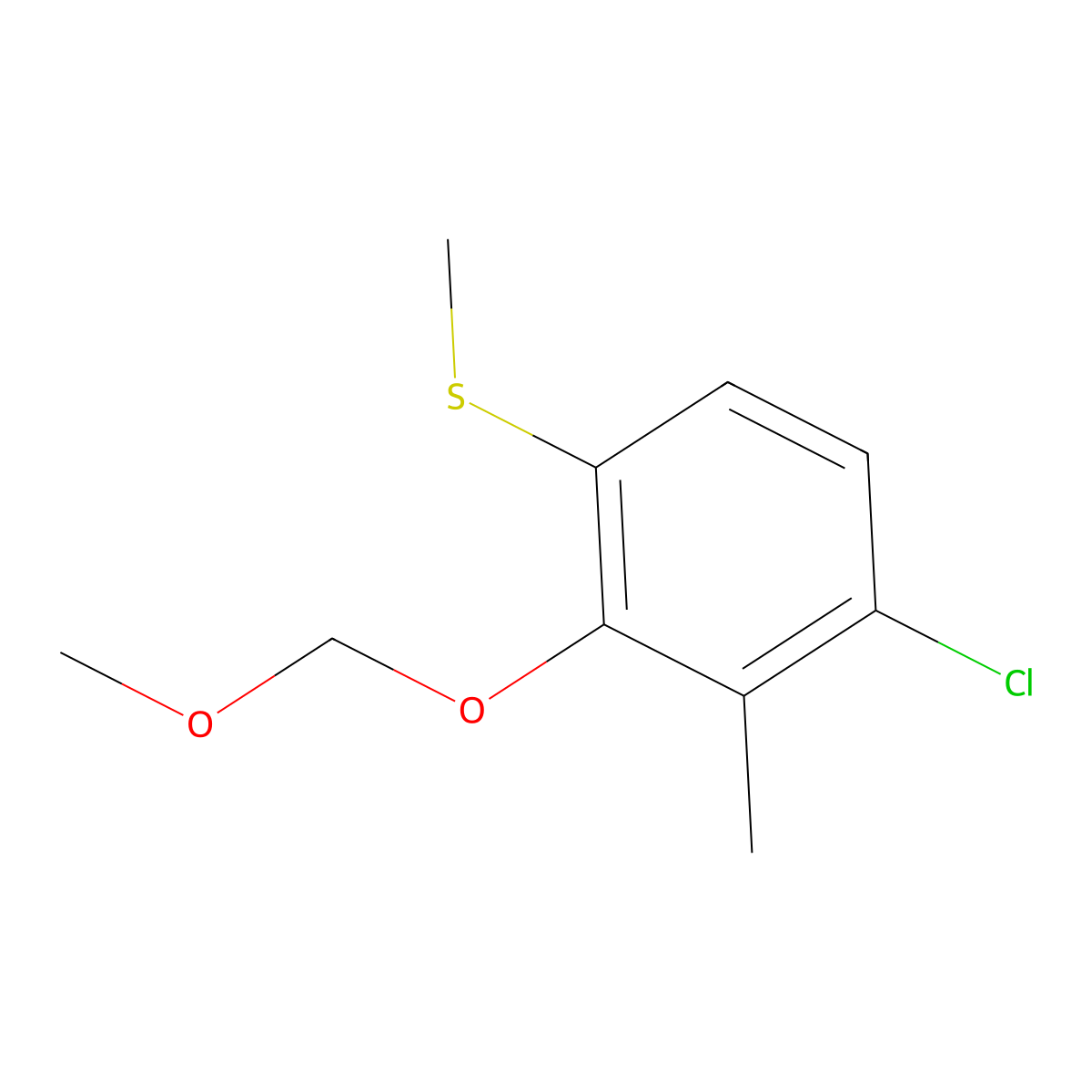 (4-Chloro-2-(methoxymethoxy)-3-methylphenyl)(methyl)sulfane molecular structure, CAS 2918865-92-4