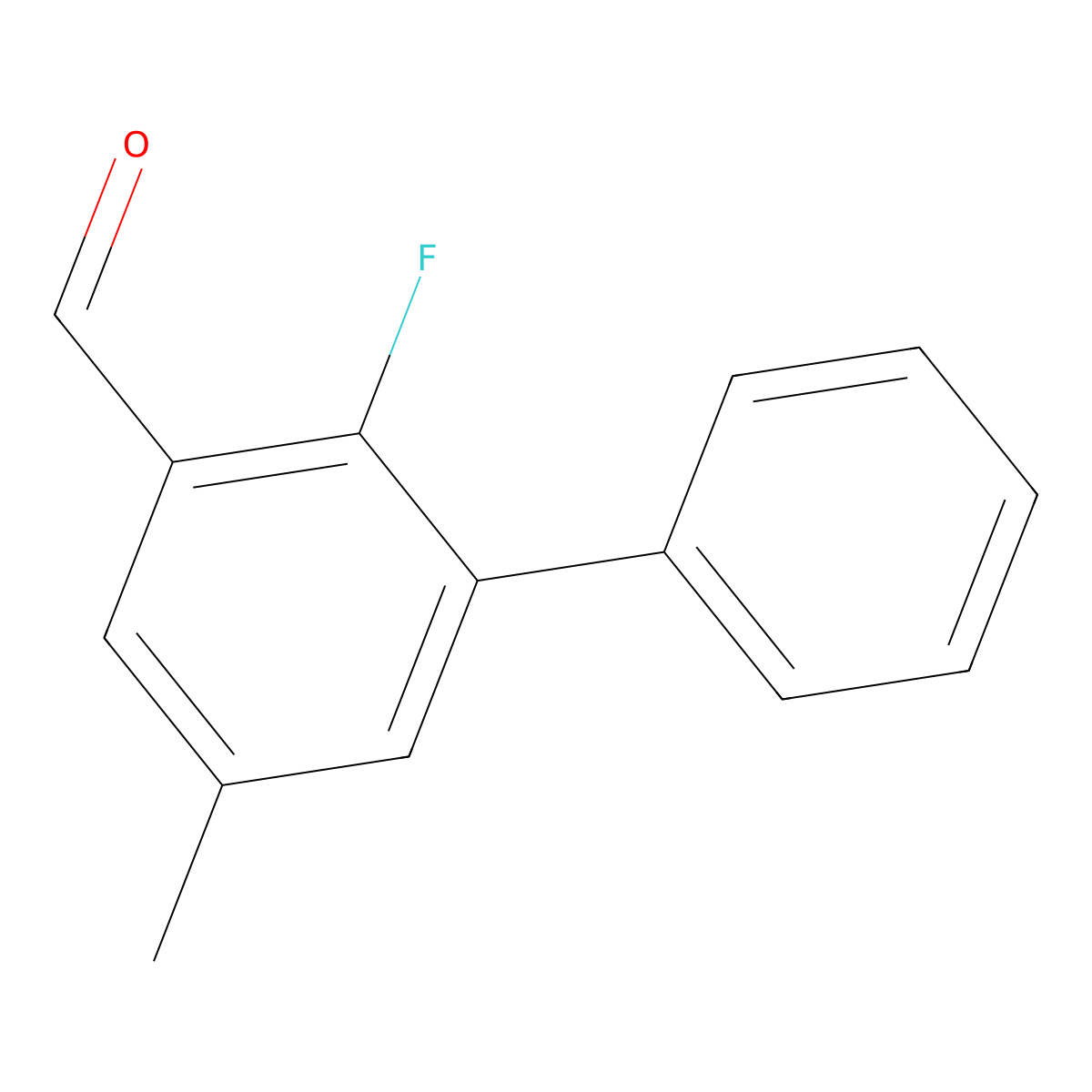 2-Fluoro-5-methyl-[1,1'-biphenyl]-3-carbaldehyde molecular structure, CAS 2918865-98-0