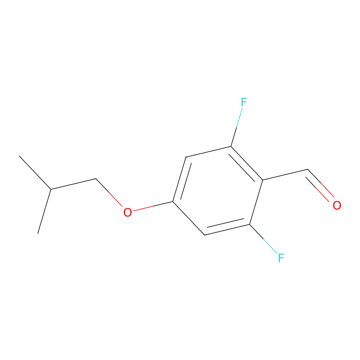 2,6-Difluoro-4-isobutoxybenZaldehyde molecular structure, CAS 2918866-11-0
