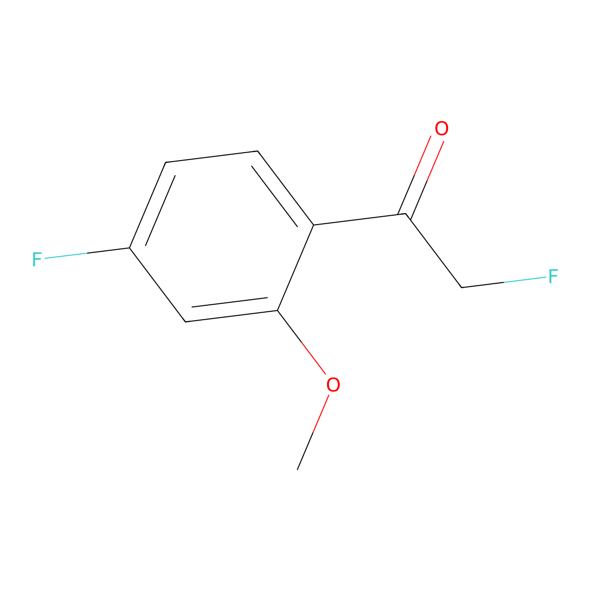 2-Fluoro-1-(4-fluoro-2-methoxyphenyl)ethan-1-one molecular structure, CAS 2918867-79-3