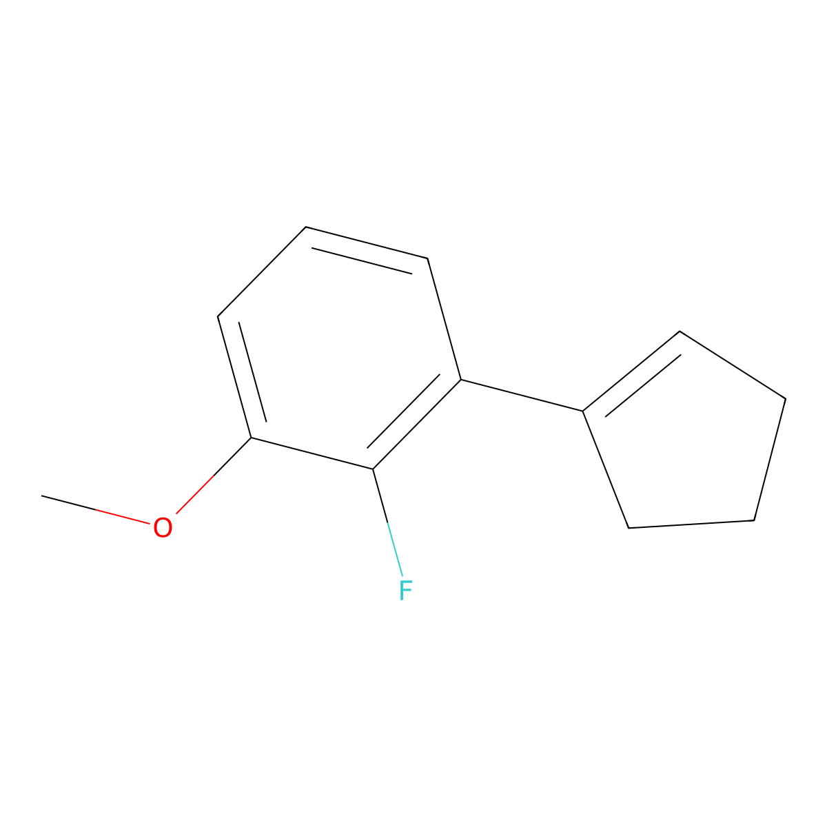 1-(Cyclopent-1-en-1-yl)-2-fluoro-3-methoxybenzene molecular structure, CAS 2918868-05-8