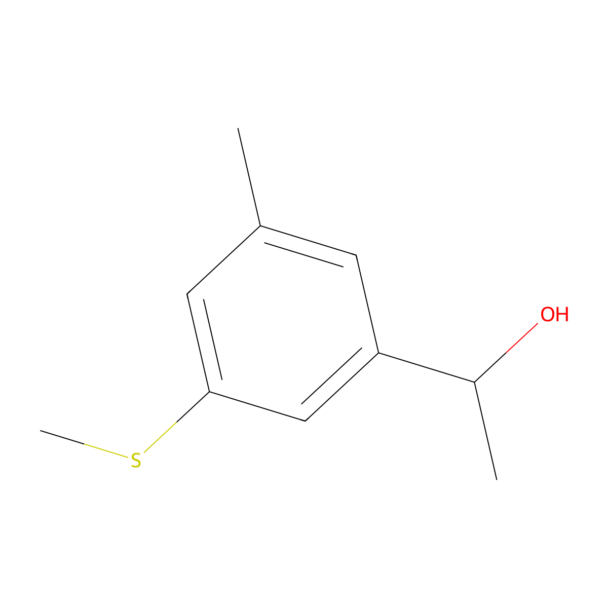 1-(3-Methyl-5-(methylthio)phenyl)ethanol molecular structure, CAS 2918868-38-7