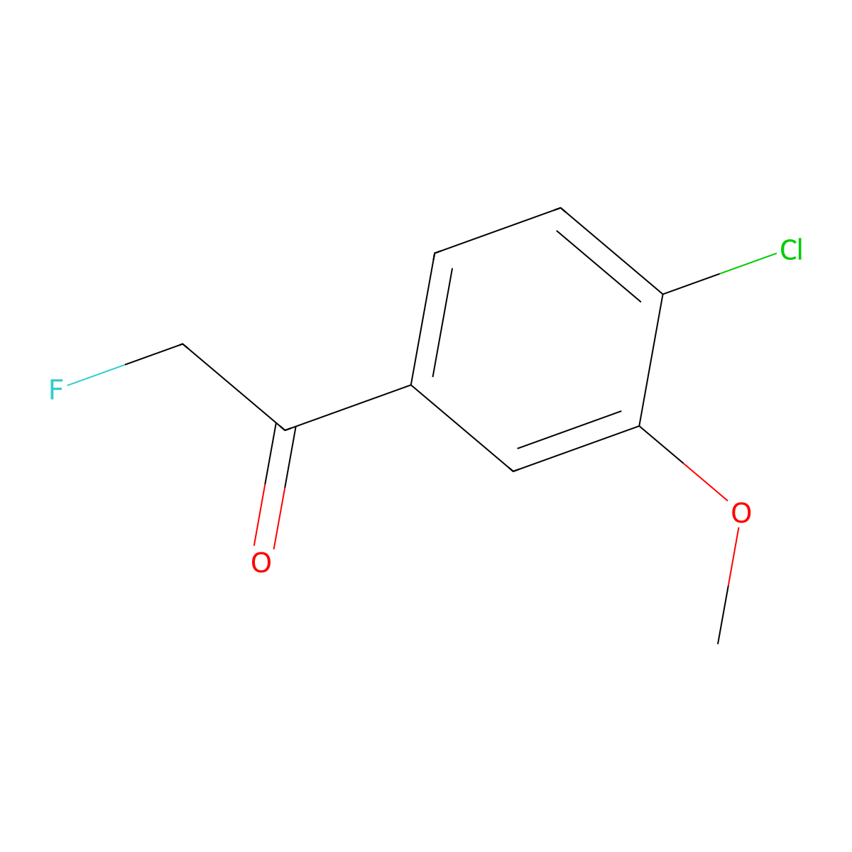 1-(4-Chloro-3-methoxyphenyl)-2-fluoroethanone molecular structure, CAS 2918868-39-8