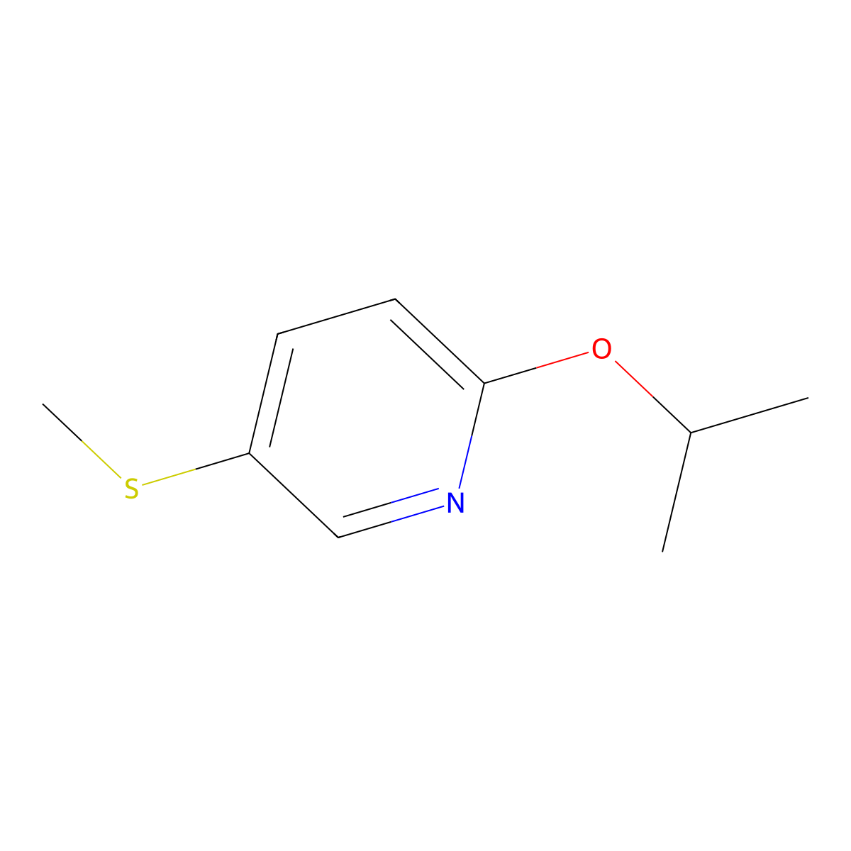 2-Isopropoxy-5-(methylthio)pyridine molecular structure, CAS 2918868-83-2