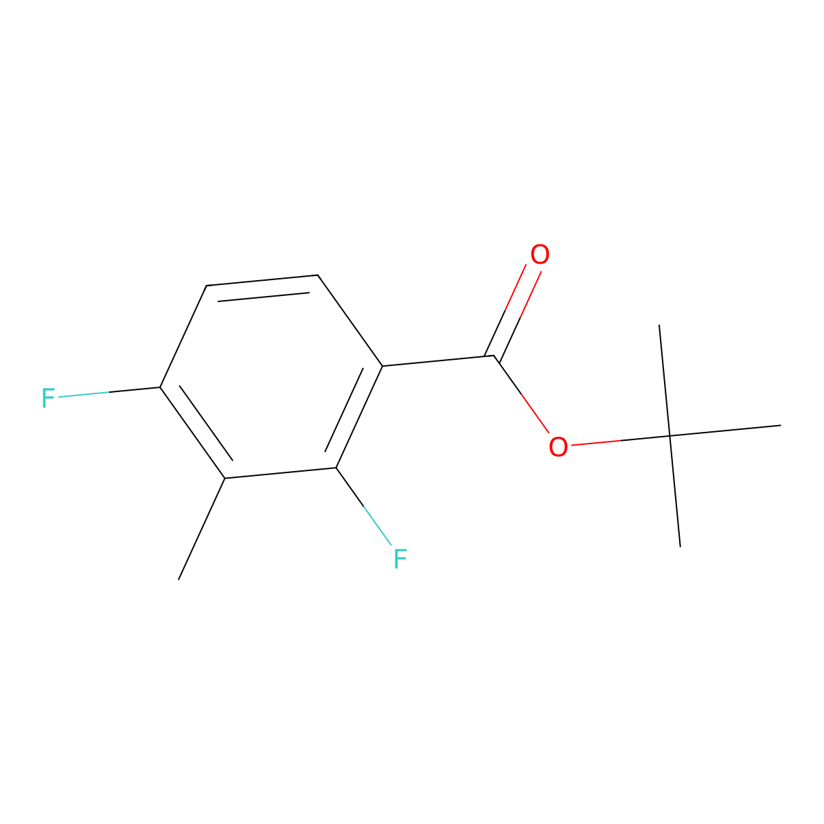 Tert-butyl 2,4-difluoro-3-methylbenzoate molecular structure, CAS 2918869-27-7