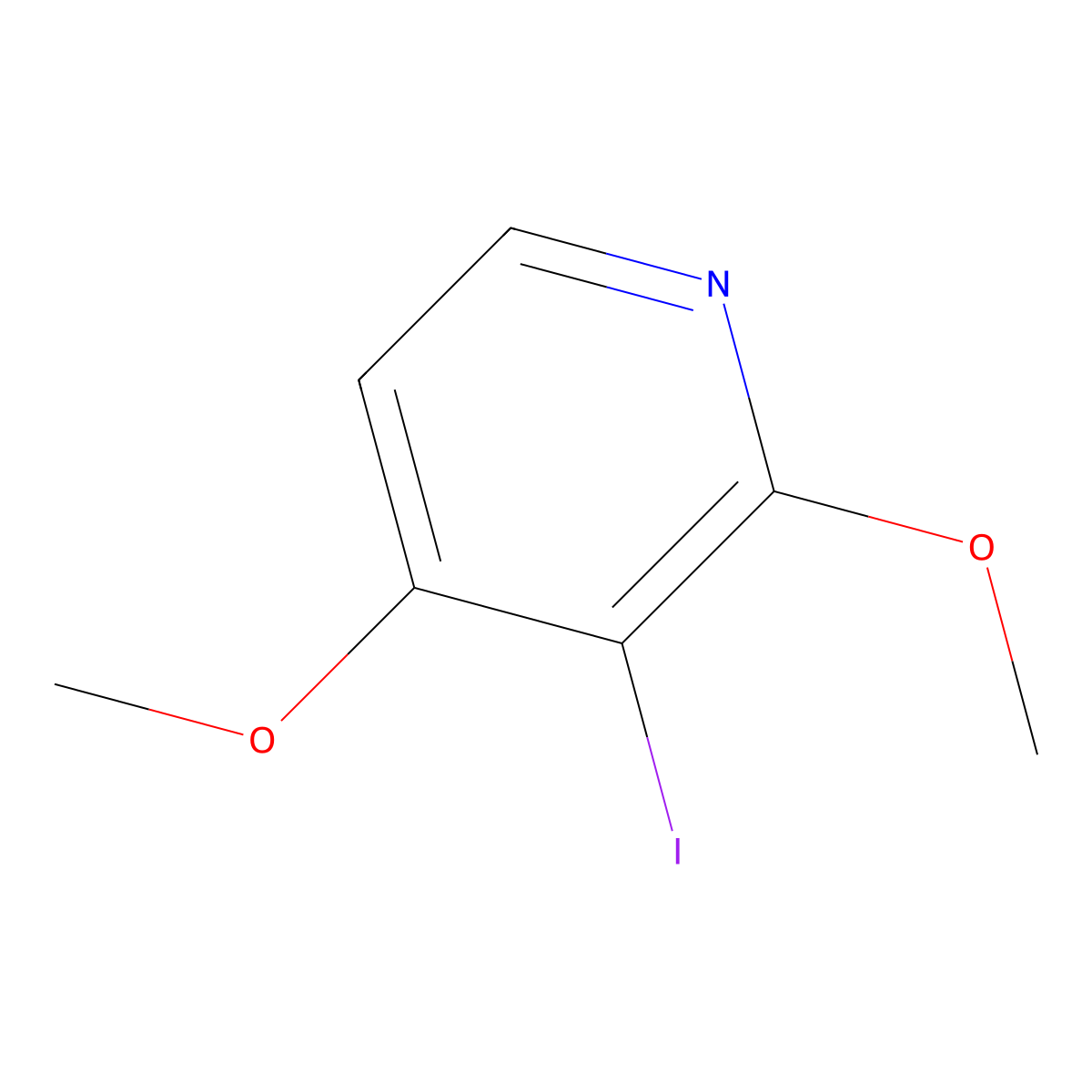 3-Iodo-2,4-dimethoxypyridine molecular structure, CAS 2918869-93-7