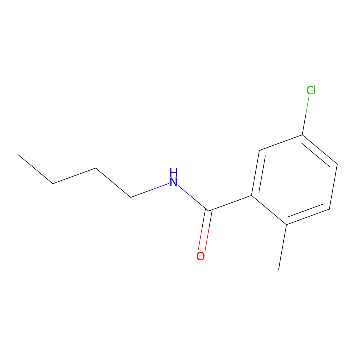 N-butyl-5-chloro-2-methylbenzamide molecular structure, CAS 2918870-06-9