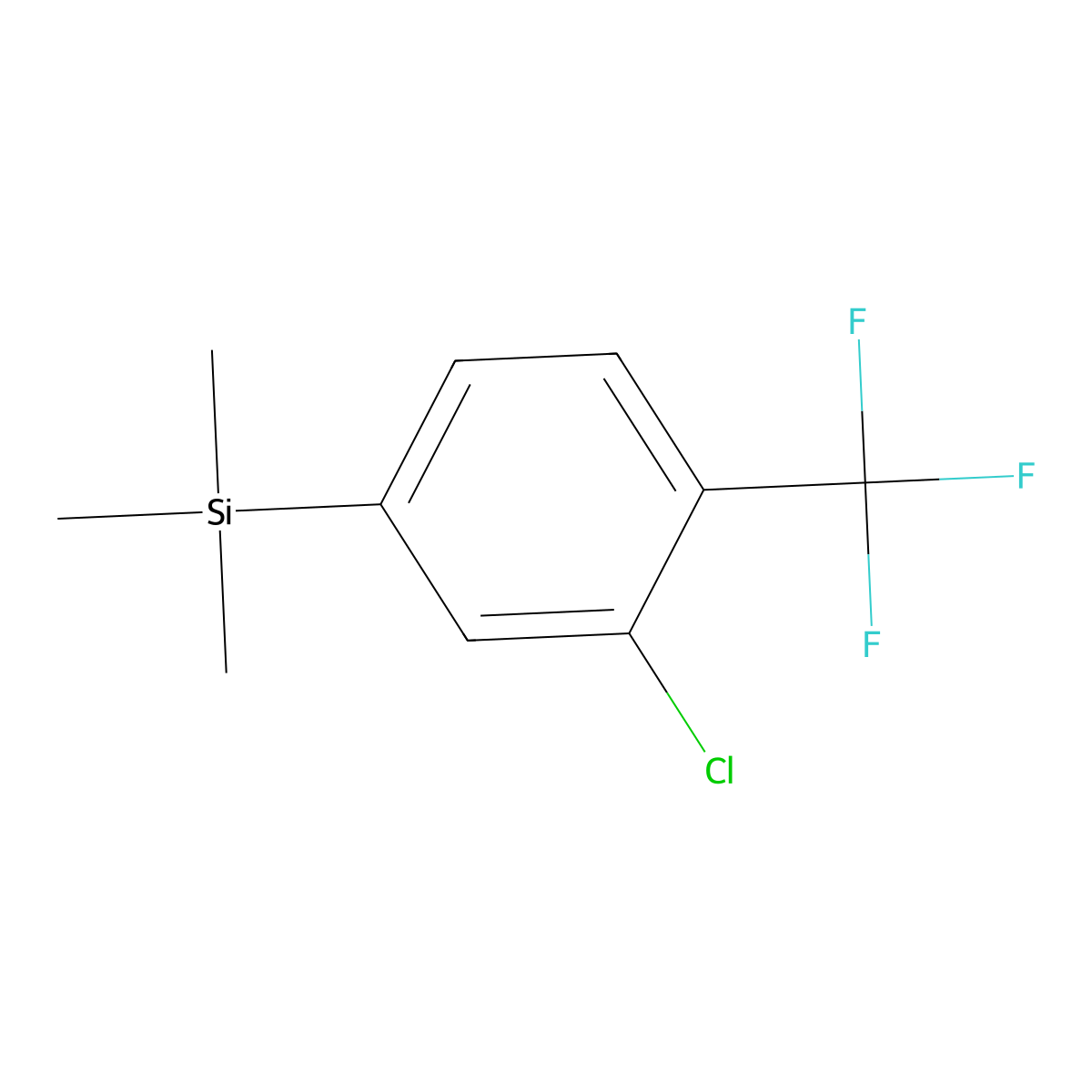 (3-Chloro-4-(trifluoromethyl)phenyl)trimethylsilane molecular structure, CAS 2918870-16-1