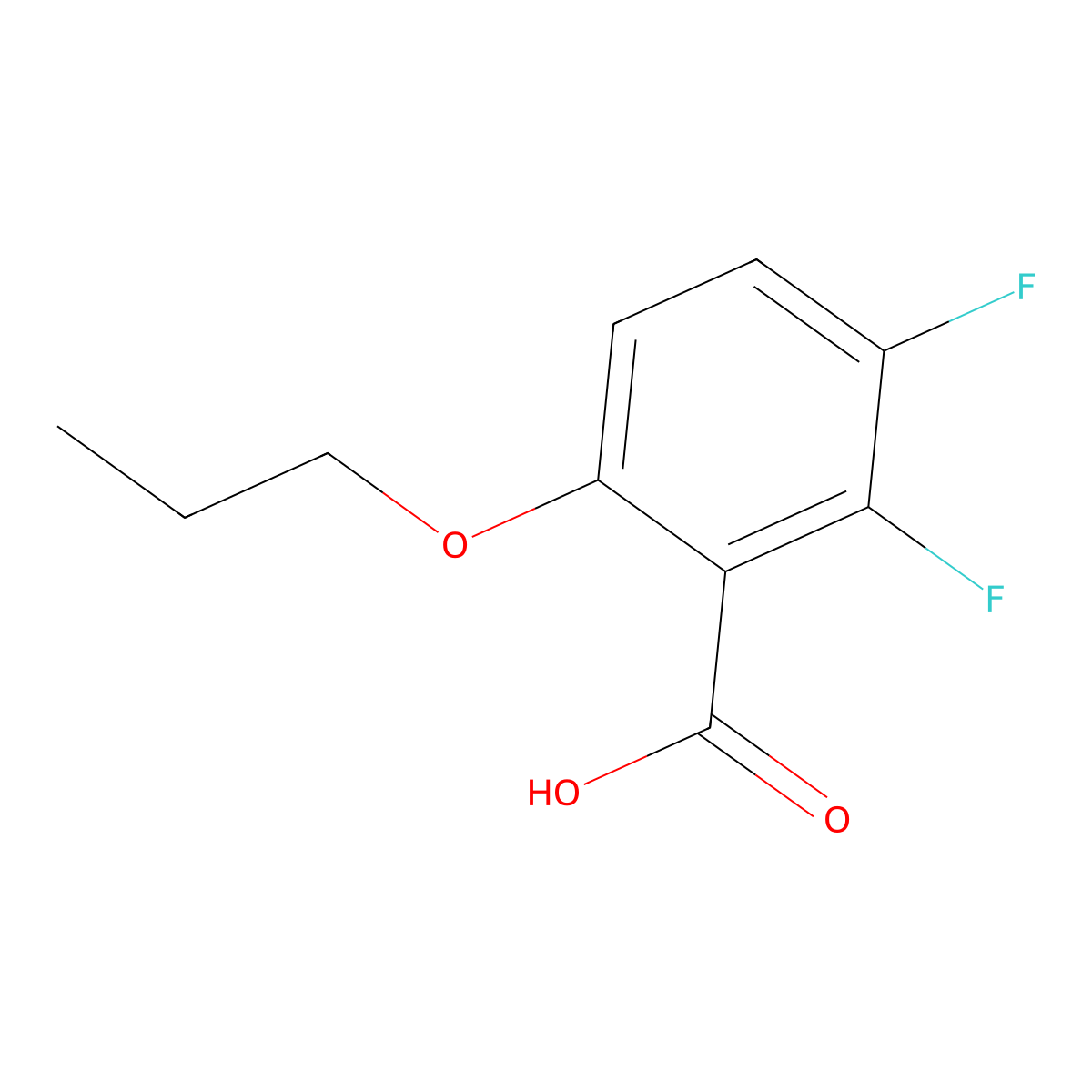 2,3-Difluoro-6-propoxybenZoic acid molecular structure, CAS 2918870-57-0