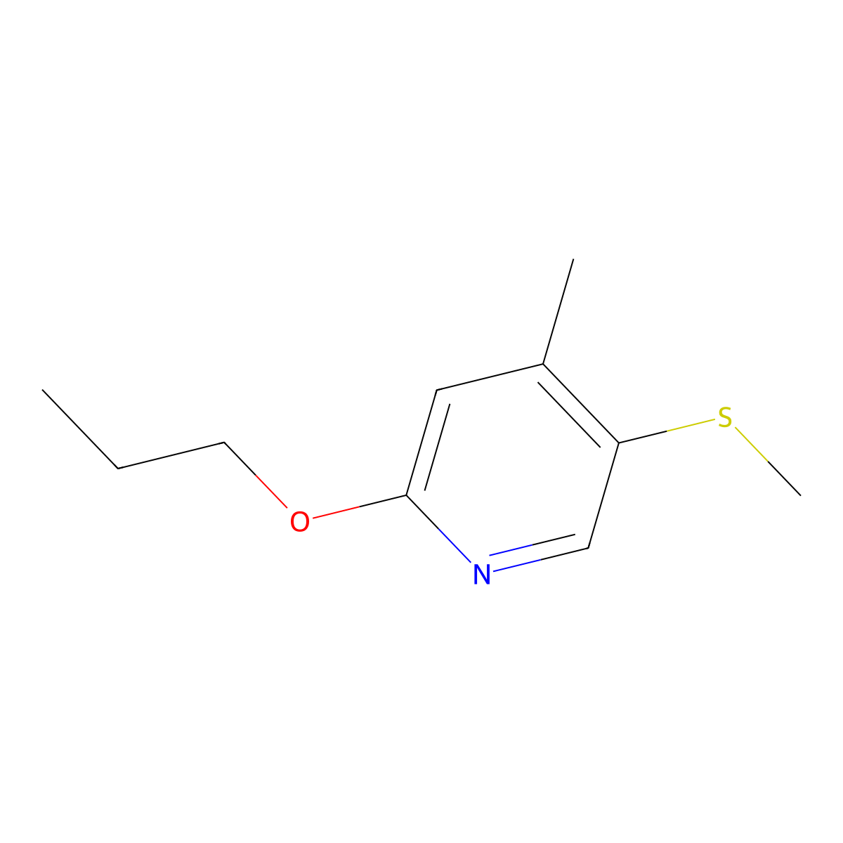 4-Methyl-5-(methylthio)-2-propoxypyridine molecular structure, CAS 2918870-66-1
